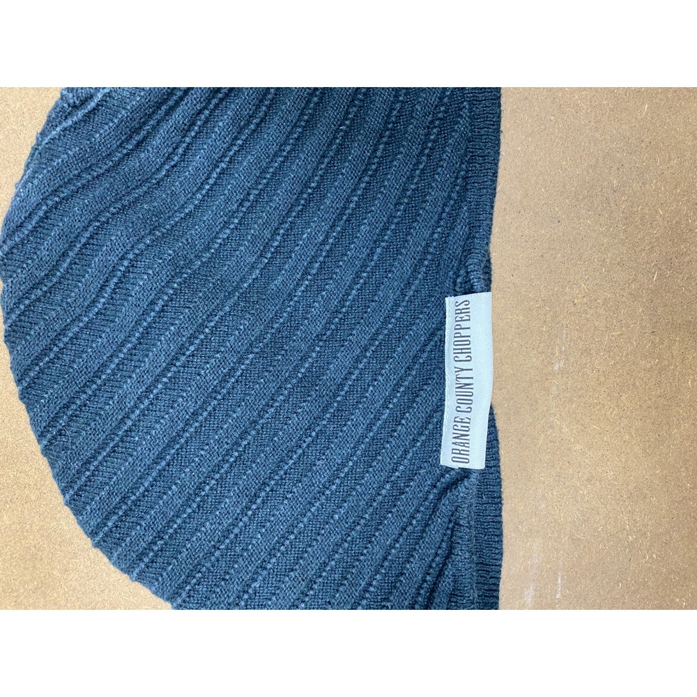 Orange County Choppers OCC Mens Blue Ribbed Knit Beanie Bio-Domes Headgear